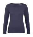 Dames T-shirt Lange Mouw B&C Inspire TW071 Navy